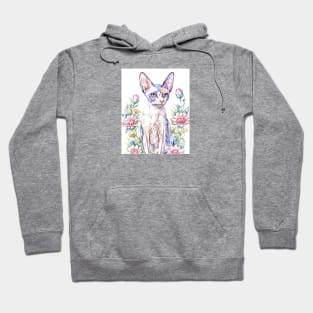 Watercolor Sphynx Cat Hoodie